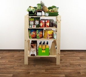 Wamar-Sosenka MAXI Regał Drewniany 115x80x50 cm 4 Półki ażurowe Surowy Drewno sosnowe MAXI-3MA+ 9