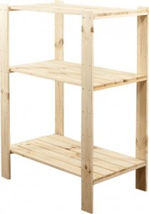 Wamar-Sosenka MAXI Regał Drewniany 115x80x50 cm 3 Półki pełne Surowy Drewno sosnowe MAXI-3MP 2