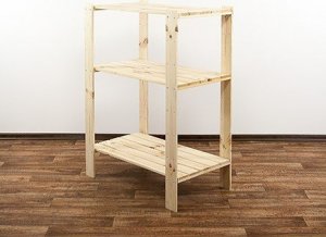 Wamar-Sosenka MAXI Regał Drewniany 115x80x50 cm 3 Półki pełne Surowy Drewno sosnowe MAXI-3MP 9