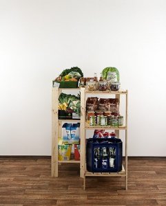 Wamar-Sosenka MAXI Regał Narożny Drewniany 115x85x50 cm 3 Półki ażurowe Surowy Drewno sosnowe Naturalny MAXI-3WA / Wamar-Sosenka 5