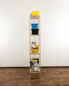 Wamar-Sosenka MAXI Regał Drewniany 166,4x80x30 cm 4 Półki ażurowe Surowe drewno sosnowe MAXI-4LA 3