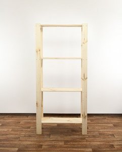 Wamar-Sosenka MAXI Regał Drewniany 166,4x80x30 cm 4 Półki ażurowe Surowe drewno sosnowe MAXI-4LA 4