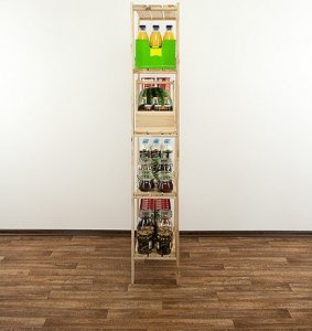 Wamar-Sosenka MAXI Regał Drewniany 166,4x80x30 cm 5 Półek ażurowych Surowy Drewno sosnowe MAXI-4LA+ 2