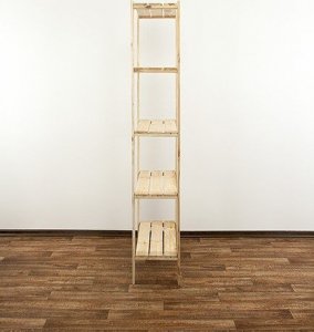 Wamar-Sosenka MAXI Regał Drewniany 166,4x80x30 cm 5 Półek ażurowych Surowy Drewno sosnowe MAXI-4LA+ 10