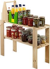 Wamar-Sosenka MAXI Regał Drewniany 64x80x30 cm 2 Półki ażurowe Surowy Drewno sosnowe MAXI-2LA 2