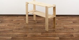 Wamar-Sosenka MAXI Regał Drewniany 64x80x30 cm 2 Półki ażurowe Surowy Drewno sosnowe MAXI-2LA 5