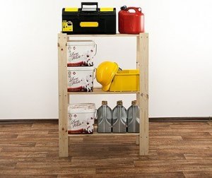 Wamar-Sosenka MAXI Surowy Regał Drewniany 115x80x30 cm 3 Półki ażurowe Drewno sosnowe MAXI-3LA 2