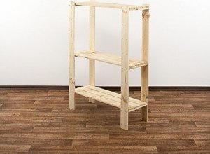 Wamar-Sosenka MAXI Surowy Regał Drewniany 115x80x30 cm 3 Półki ażurowe Drewno sosnowe MAXI-3LA 8