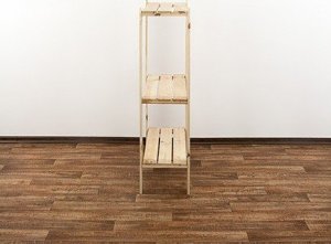 Wamar-Sosenka MAXI Surowy Regał Drewniany 115x80x30 cm 3 Półki ażurowe Drewno sosnowe MAXI-3LA 9