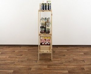 Wamar-Sosenka MAXI Surowy Regał Drewniany 115x80x30 cm 3 Półki ażurowe Drewno sosnowe MAXI-3LA 10