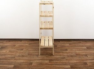 Wamar-Sosenka MAXI Surowy Regał Drewniany 115x80x30 cm 4 Półki ażurowe Drewno sosnowe MAXI-3LA+ 4