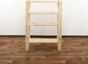 Wamar-Sosenka MAXI Surowy Regał Drewniany 115x80x30 cm 4 Półki ażurowe Drewno sosnowe MAXI-3LA+ 6