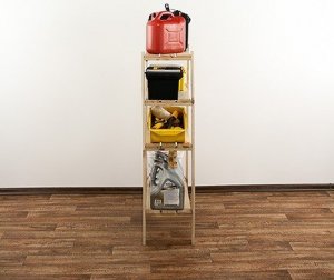 Wamar-Sosenka MAXI Surowy Regał Drewniany 115x80x30 cm 4 Półki ażurowe Drewno sosnowe MAXI-3LA+ 8