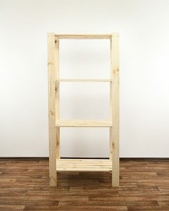 Wamar-Sosenka MAXI Regał Drewniany 166,4x80x50 cm 4 Półki ażurowe Surowy Drewno sosnowe Naturalny MAXI-4MA / Wamar-Sosenka 2