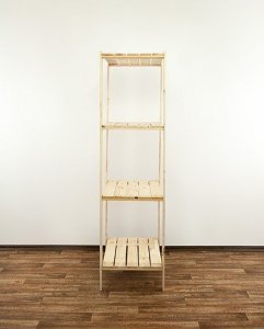 Wamar-Sosenka MAXI Regał Drewniany 166,4x80x50 cm 4 Półki ażurowe Surowy Drewno sosnowe Naturalny MAXI-4MA / Wamar-Sosenka 4