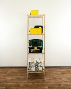 Wamar-Sosenka MAXI Regał Drewniany 166,4x80x50 cm 4 Półki ażurowe Surowy Drewno sosnowe Naturalny MAXI-4MA / Wamar-Sosenka 10