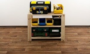 Wamar-Sosenka MAXI Regał Drewniany 64x80x50 cm 3 Półki pełne Surowe drewno sosnowe MAXI-2MP+ 4