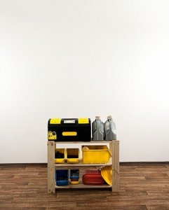 Wamar-Sosenka MAXI Regał Drewniany 64x80x30 cm 3 Półki ażurowe Surowy Drewno sosnowe MAXI-2LA+ 12