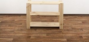 Wamar-Sosenka MAXI Regał Drewniany 64x80x30 cm 3 Półki ażurowe Surowy Drewno sosnowe MAXI-2LA+ 13