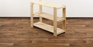 Wamar-Sosenka MAXI Regał Drewniany 64x80x30 cm 3 Półki ażurowe Surowy Drewno sosnowe MAXI-2LA+ 14