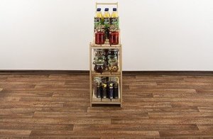 Wamar-Sosenka MAXI Regał Drewniany 64x80x30 cm 3 Półki ażurowe Surowy Drewno sosnowe MAXI-2LA+ 4