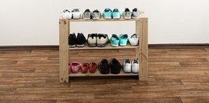 Wamar-Sosenka MAXI Regał Drewniany 64x80x30 cm 3 Półki ażurowe Surowy Drewno sosnowe MAXI-2LA+ 7