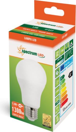 Spectrum LED GLS E-27, 230V, 13W, ALU, WW (WOJ13892) 2