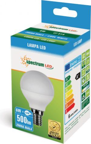 Spectrum LED Kulka, E-14, 230V, 6W, CW (WOJ13023) 2
