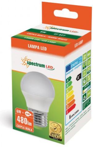 Spectrum LED Kulka E-27, 230V, 6W, WW (WOJ13024) 2