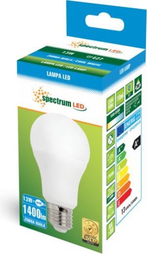 Spectrum LED GLS E-27, 230V, 13W, ALU, CW (WOJ13891) 2