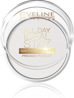 Eveline All Day Ideal Stay Puder prasowany matujący Matt Finish & Fix 1szt 1