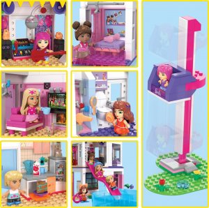 Mattel MEGA BLOKS Barbie Domek Marzeń DreamHouse Zestaw klocków HHM01 p4 MATTEL 8