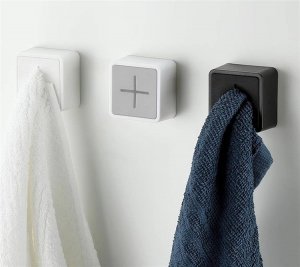 Aptel WIESZAK ŚCIENNY Samoprzylepny Łazienkowy Kuchenny srebrny-szary AG797 2