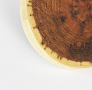 Wamar-Sosenka Zestaw 2 szt Okorowanych Podkładek na Stół /śr. 12-15 cm/ Drewno Akacji Olejowany Naturalny PDOA_1215X10_DO2 / Wamar-Sosenka 4