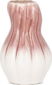 Eurofirany Nowoczesny wazon ceramiczny VITA 16X16X25 kremowy + różowy 1