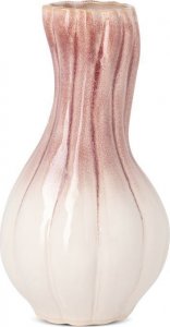 Eurofirany Nowoczesny wazon ceramiczny VITA 17X17X32 kremowy + różowy 1