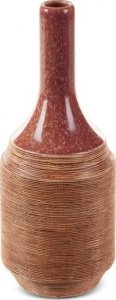 Eurofirany Nowoczesny wazon ceramiczny ELDA 12X12X29 jasnobrązowy 1