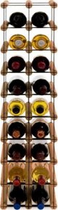 Wamar-Sosenka Regał na wino Stojak na 18 Butelek Szklanych/ PET RW-8/ 2x9 Brązowy Metal + Drewno RW-8-2X9-18_O_BR 1