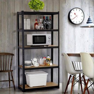 kontrast Regał magazynowy metalowy 180x90x40 5 półek x 175 kg czarny 5