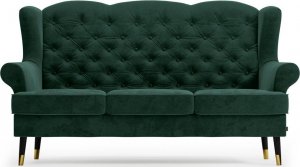 Homede HOMEDE Sofa tapicerowana welurowa DOLO 103x94x187 butelkowa zieleń 1