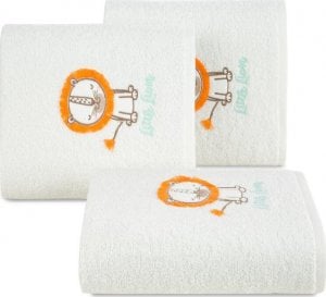 Eurofirany Ręcznik dziecięcy bawełniany z aplikacją Lew BABY 50X90 biały 1