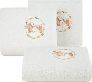Eurofirany Ręcznik dziecięcy bawełniany z aplikacją Lis BABY 50X90 biały 1