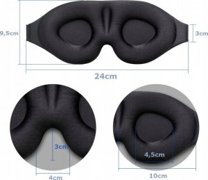 Medi Sleep Opaska, maska na oczy 3D do spania, podróży profes 11