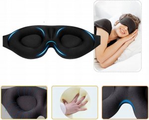 Medi Sleep Opaska, maska na oczy 3D do spania, podróży profes 10