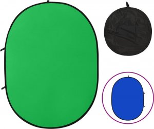 vidaXL vidaXL Owalne tło studyjne 2-w-1, zielono-niebieskie, 200x150 cm 1