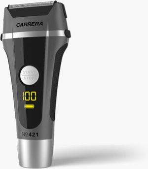 Golarka Carrera Carrera Shaver  No. 421 Cordless, Charging time 1.5 h, Operating time 45 min, Wet use, Lithium Ion, Number of shaver heads/blades 3, Grey/Black 1