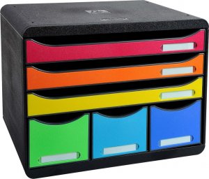 Exacompta Exacompta Organizer na biurko Maxi z 6 szufladami, kolorowy 1