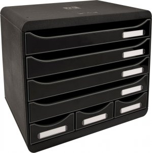 Exacompta Exacompta Organizer na biurko Store-Box z 7 szufladami, czarny, połysk 1