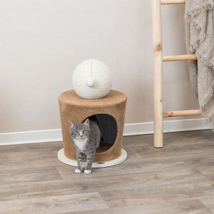Trixie TRIXIE Jaskinia dla kota z kulą do drapania, 36x50 cm, kolor taupe 1