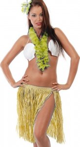 Guirca Zestaw hawajski (naszyjnik ,spódnica, spinka) 1